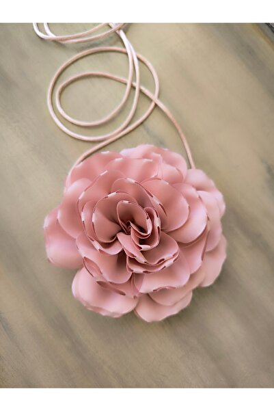 karantuhafiye Pendant/Choker Necklace/Double Layer Fabric Flower Necklace(pow...