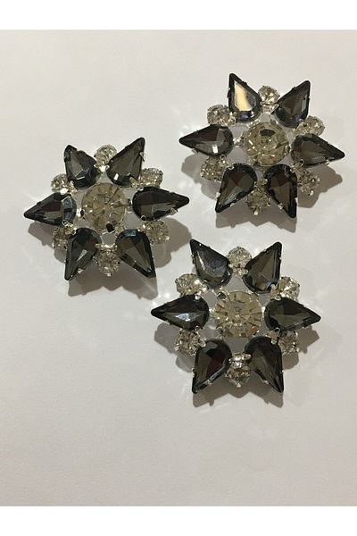 karantuhafiye Stoned Button Big Star Model Set of 3 Smoked