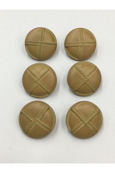 karantuhafiye Trench Coat Button Set of 6 Cream 2 cm