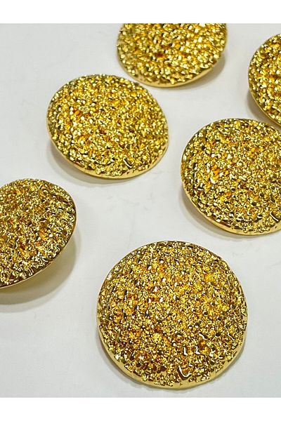 karantuhafiye Coat Topcoat button / design button / special plated button / Gold Set of 6 2.7 Cm