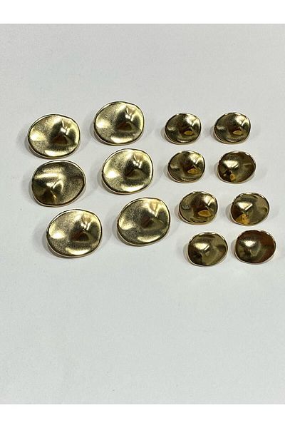 karantuhafiye Trench Coat Jacket Button Set Ellipse Model / Gold