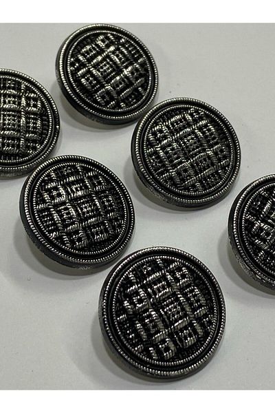 karantuhafiye Trench Coat Blazer Jacket Button Set Straw Model Silver Black Atlamlı