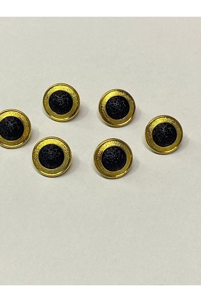 karantuhafiye Cardigan And Vest Button / Plastic Metalized Gold Frame Set of 6 / 1.7 Cm