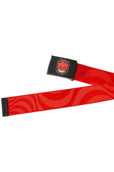 Spitfire Bighead Fill Jacquad Web Belt - Swirl Red
