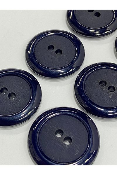 karantuhafiye Navy Blue Set of 6 Italian Button - Coat Button 3.5 cm (M46690)