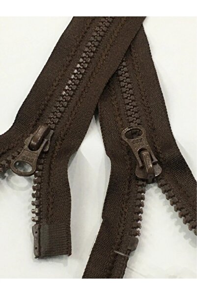 karantuhafiye Mont Fermuarı Çift Yön 65 Cm Kahve Kemik Diş 1123