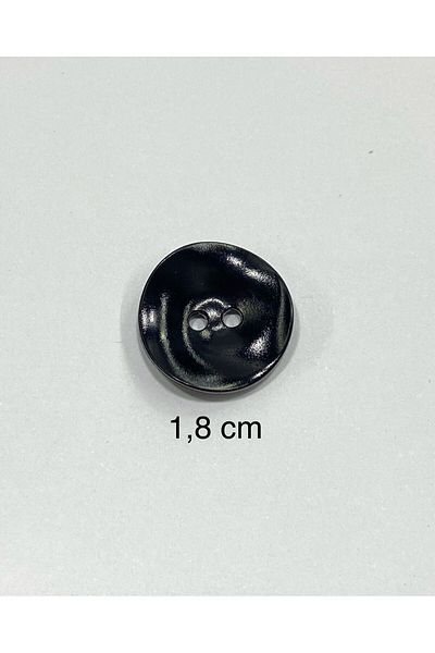 karantuhafiye Black Curved Wavy 6-Piece Jacket Button Set - 1.8 cm