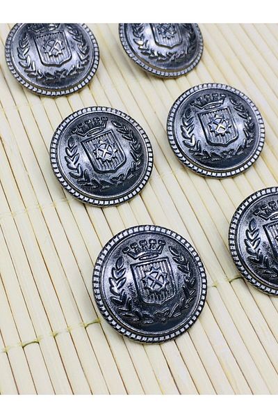 karantuhafiye Trench Coat And Blazer Jacket Button / Wreath Pattern