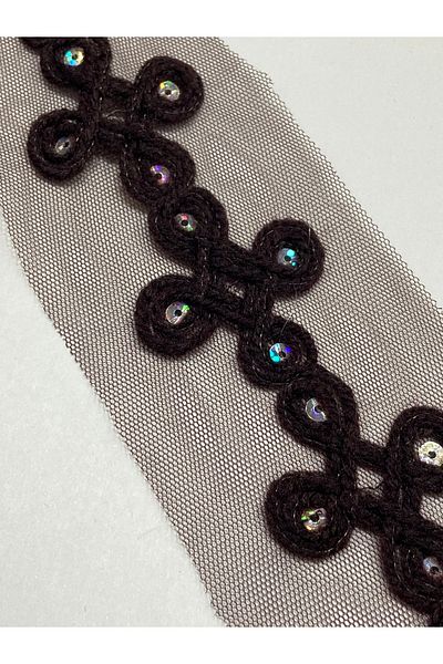 karantuhafiye Sequin Embroidered Tulle Ribbon