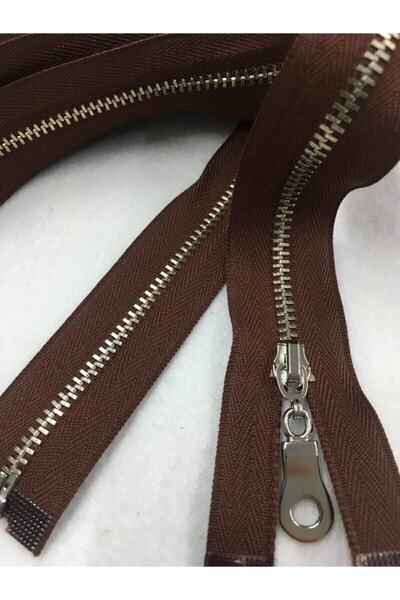 karantuhafiye Метален цип за зъби 100 см Кафе