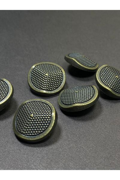 karantuhafiye Jacket Trench Coat Button / Metallized (plastic) Button / Oxide 2.5 Cm Set of 6