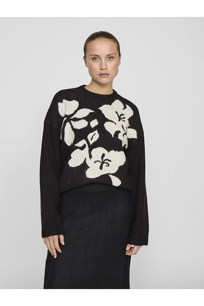 VILA Strickpullover Rundhals
