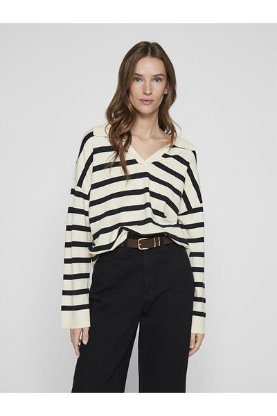 VILA Gestreifter Strickpullover