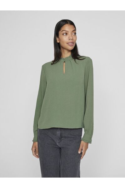 VILA Oberteil mit langen Ärmeln High Neck