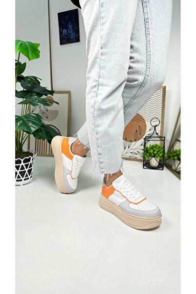 Allyup حذاء رياضي نسائي يومي برباط خفيف وسميك ونعل عالي للمشي يسمح بمرور الهو...