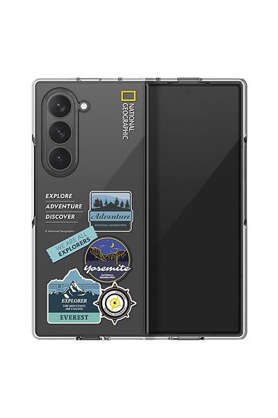 NATIONAL GEOGRAPHIC Crystal Slim Fit Case Galaxy Z Fold 6 - Adventure Logo