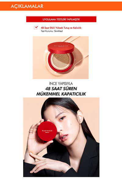 Missha Mat Bitişli Ve Kalıcı Cushion Fondöten Radiance Perfect Fit Cushion Foundation No21 Vanilla Spf50