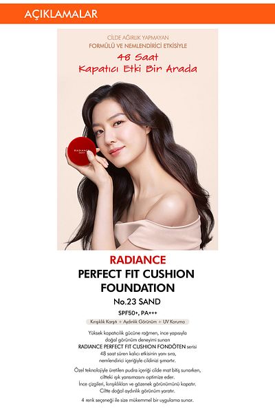 Missha Spf 50 Radiance Perfect Fit Cushion Foundation - 48 Hours Lasting, Matte Finish, No23 Sand