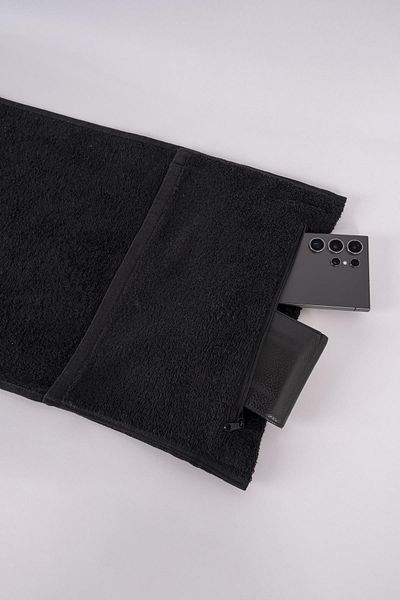 Ender Home 30x100 Sports Towel with Pocket Zippered Spa Fitness Gym Tennis Towel
