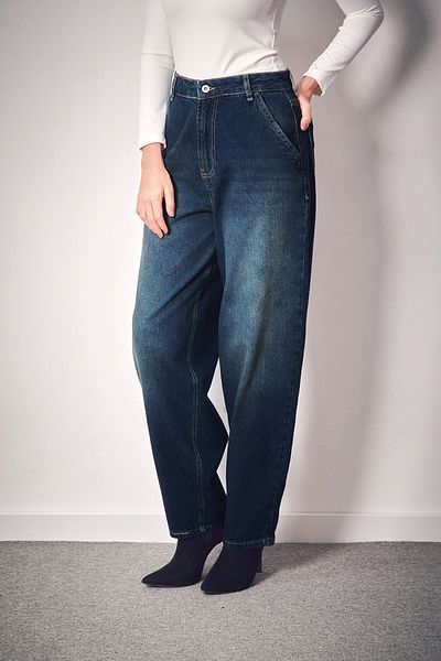 Fulla Moda Pantaloni Shalwar Jean cu fermoar