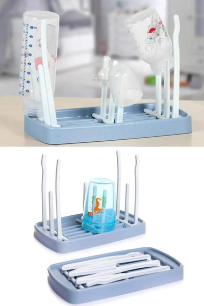 VENADORA Pratik Biberon Kurutucu Katlanabilir Taşınabilir Çok Amaçlı Mavi