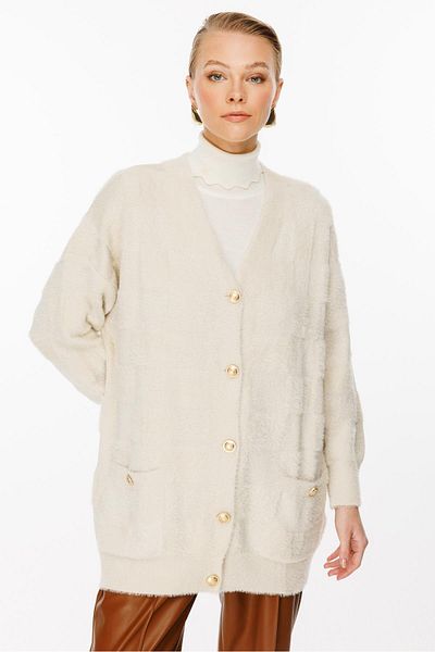 Ghisa Stone Gold Knitwear Cardigan