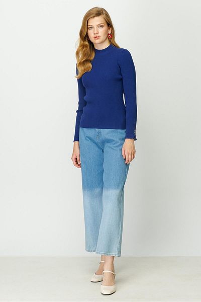 Ghisa Navy Blue Thessaloniki Knitwear Blouse