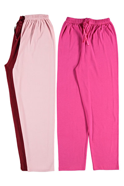 EgeModa Renkli Battal İnterlok Alt Kadın , Renkli Pijama