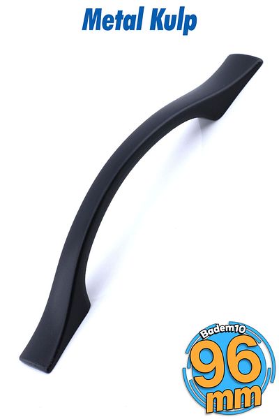 Badem10 Mâner dulap Rose Peak (96 MM-9,6 CM) Mânere metalice negru mat pentru mobilier sertar de bucătărie