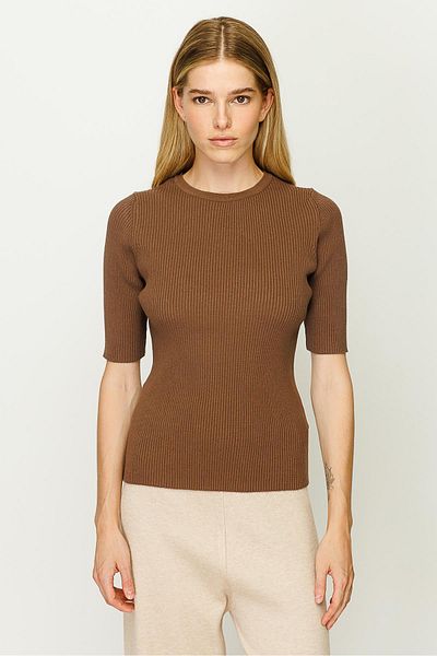 Ghisa Knitwear Blouse Brown