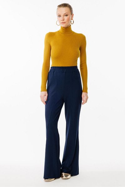 Ghisa DARK BLUE Elastic Waist Trousers