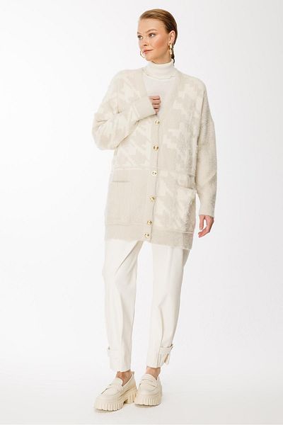 Ghisa Knitwear Pocket Cardigan - Stone