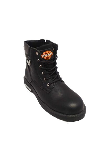 Cakgo Ανδρικές δερμάτινες μπότες με φερμουάρ σε στυλ μοτοσικλέτας