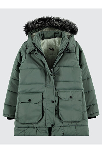 Civil Girls Kız Çocuk Kapüşonlu Mont 10-13 Yaş Çağla Yeşili
