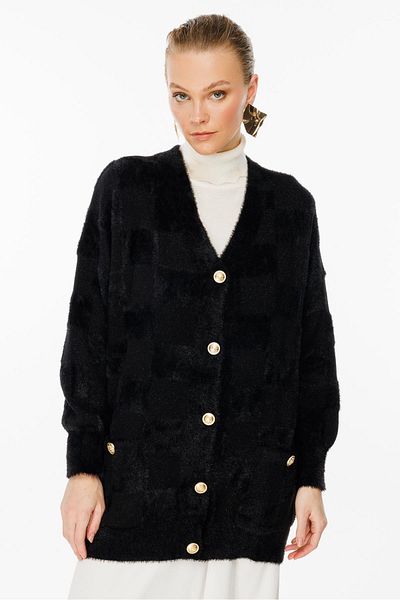 Ghisa Black Knitwear Cardigan