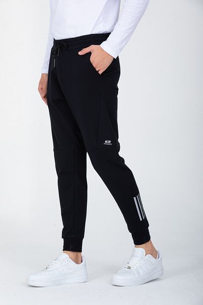 DYNAMO Pantaloni de sport pentru bărbați, din bumbac, din elastan, cu elastic în talie și picior, AS-417