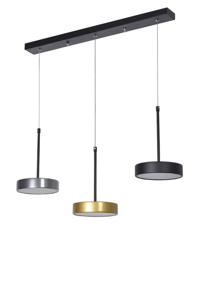 Modavize Rihanna Modern Tasarım Salon Yatak Odası Siyah Mutfak Yemek Masası Panel Ledli 3 lü Beyaz Led Avize