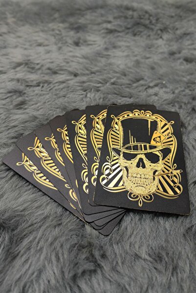 Weather Forecast Gold Skull Playing Card Slippery Plastic Waterproof Playing Card Gin384