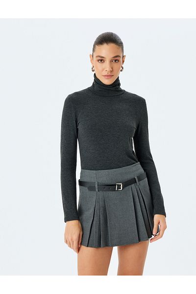 Koton X Melis Ağazat - Slim Fit Long Sleeve Turtleneck Tee