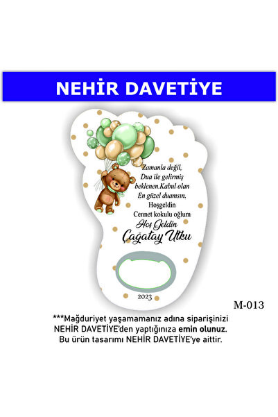 Nehir (10 ADET) AYAK AÇACAK MAGNET-YENİ DOĞAN,6AY KINASI, NİŞAN,NİKAH,SÖZ,KINA,SÜNNET HEDİYESİ