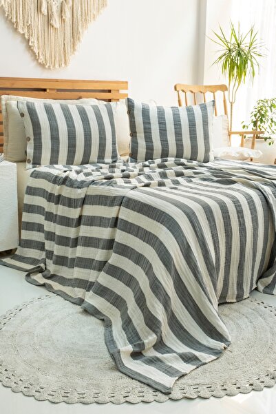 EIFIN Modern Double 3 Layer Cotton Muslin Bedspread Set