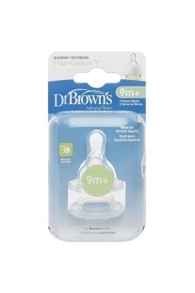 dr brown حلمة زجاجة Dr.Brown's Y ذات الفم الضيق (9 أشهر فما فوق)