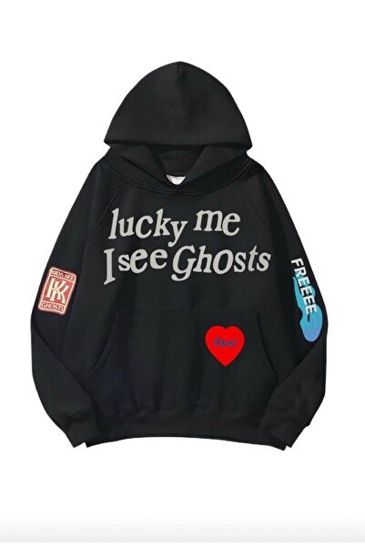 DEEFWEAR سترة بقلنسوة للجنسين من Kanye West - Lucky Me Ghosts