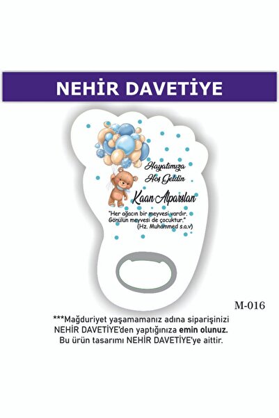 Nehir (10 ADET) AYAK AÇACAK MAGNET-YENİ DOĞAN,6AY KINASI, NİŞAN,NİKAH,SÖZ,KIN...