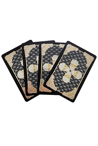 Weather Forecast Gold Skull Playing Card Slippery Plastic Waterproof Playing Card Cin499