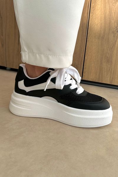 Mupa Shoes Ασπρόμαυρα γυναικεία αθλητικά παπούτσια