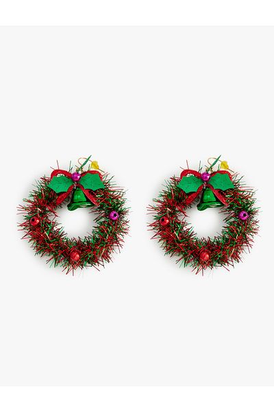 Koton Christmas Themed Multicolored Dangle Earrings