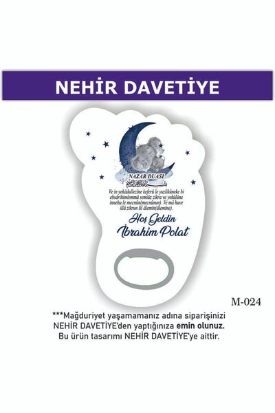 Nehir (10 ADET) AYAK AÇACAK MAGNET-YENİ DOĞAN,6AY KINASI, NİŞAN,NİKAH,SÖZ,KIN...