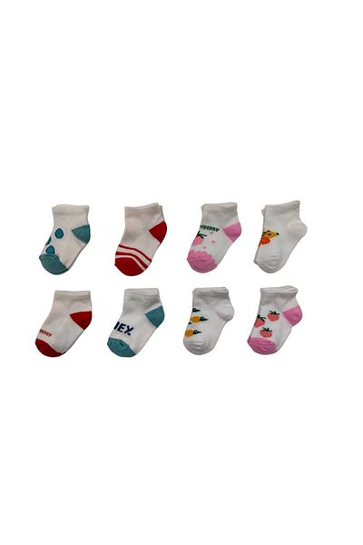 Defne Baby 8 Pairs of Cotton Girls' and Baby Booties Socks