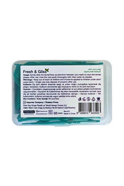 StopEver Well Tooth - Fresh & Gliss - Kürdanlı Diş İpi Kutu 6'Lı-Naneli